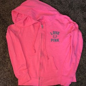 Hot pink PINK hoodie